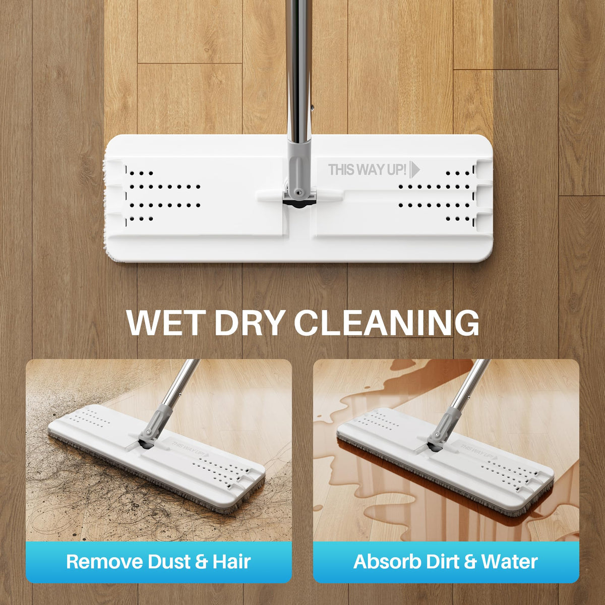 White Flat Mop and Bucket Set
