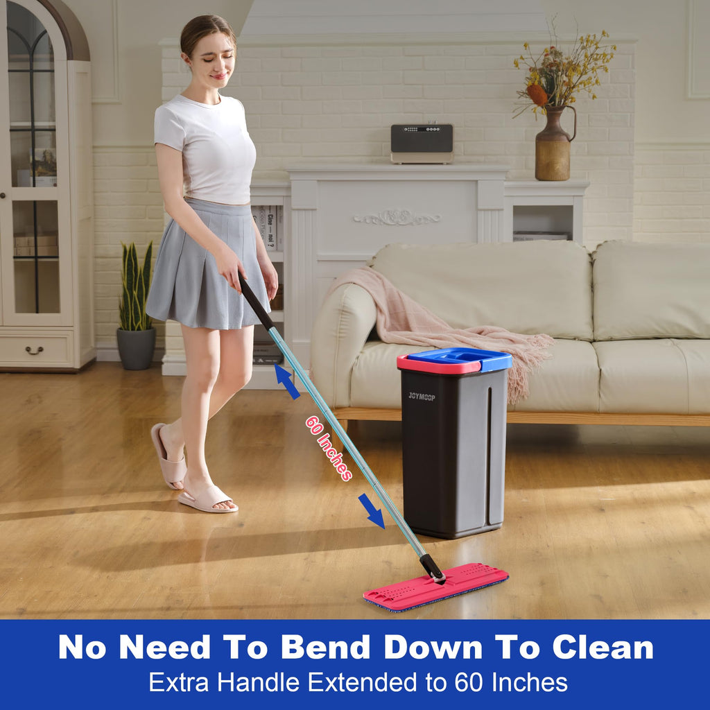 White Flat Mop and Bucket Set