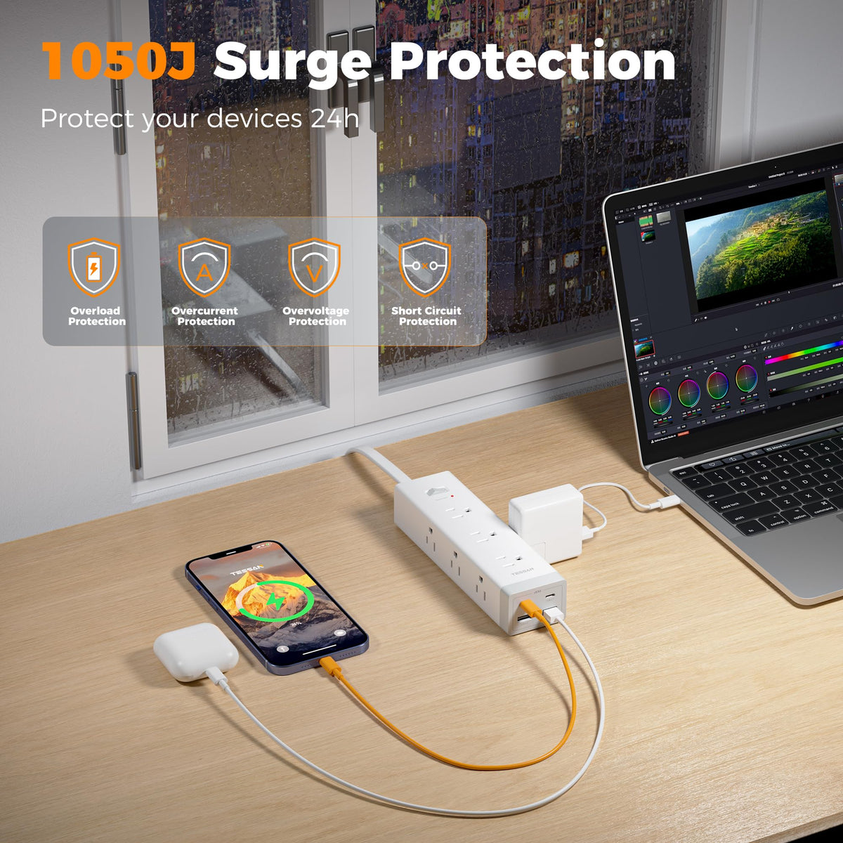 TESSAN Surge Protector Power Strip