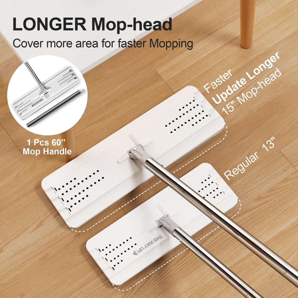 White Flat Mop and Bucket Set