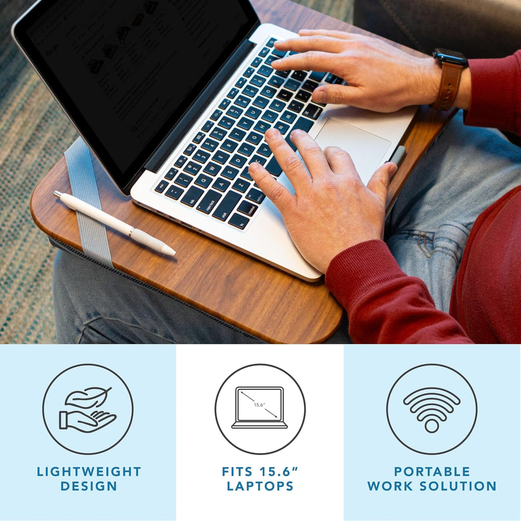 Designer Lap Desk – Fits 15.6” Laptop w/. Phone Holder