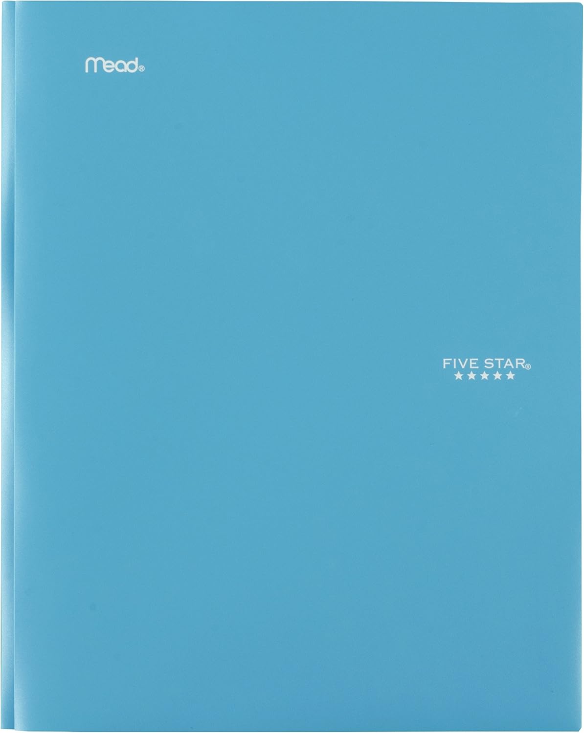 Five Star 2-Pocket Plastic Folder with Stay-Put Tabs and Prong Fasteners, Holds 8.5" x 11" Paper, Assorted Colors, 4 Pack (340300A)