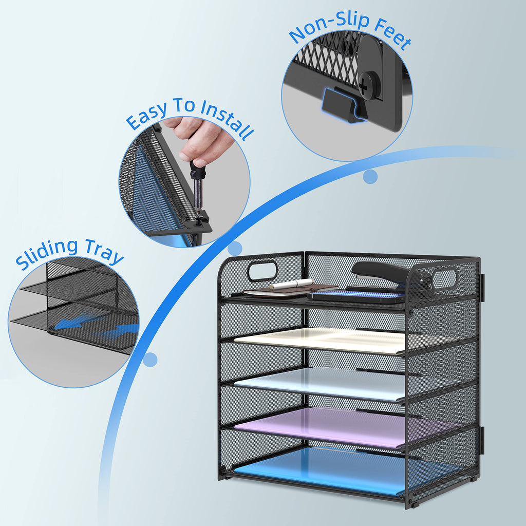Supeasy 2 Pack 5-Tier Desk Organizer