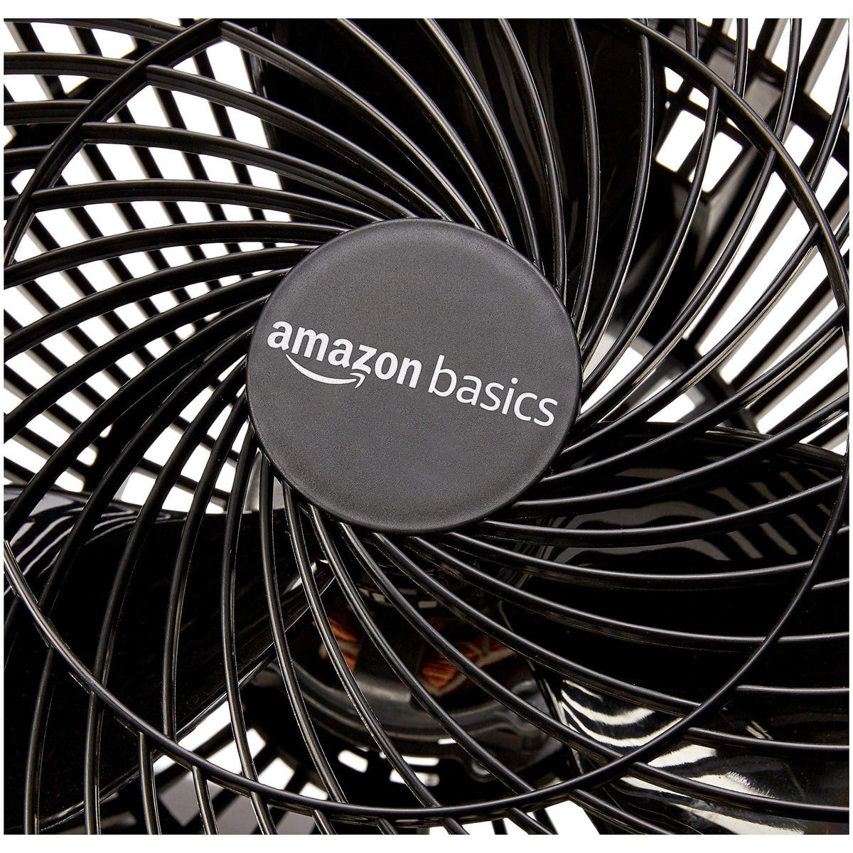 Amazon Basics Air Circulator Desk Fan for Bedroom, Home and Office, 90-Degree Tilt Head, 3 Speed Settings, Cooling, 35 Watts, Black, 11.1"W x 6.3"D x 10.9"H