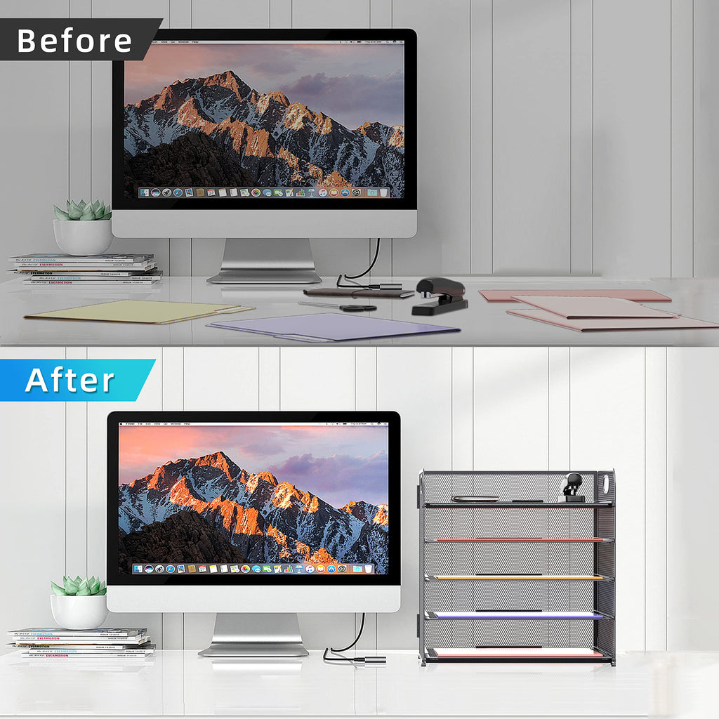 Supeasy 2 Pack 5-Tier Desk Organizer