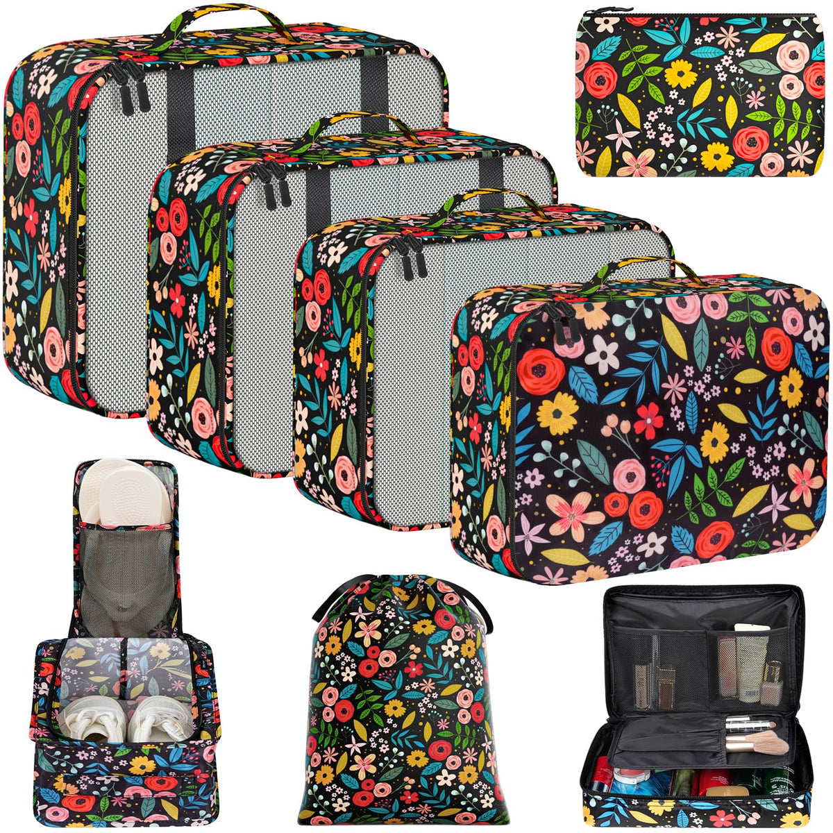8 Set Packing Cubes Luggage Packing Organizers