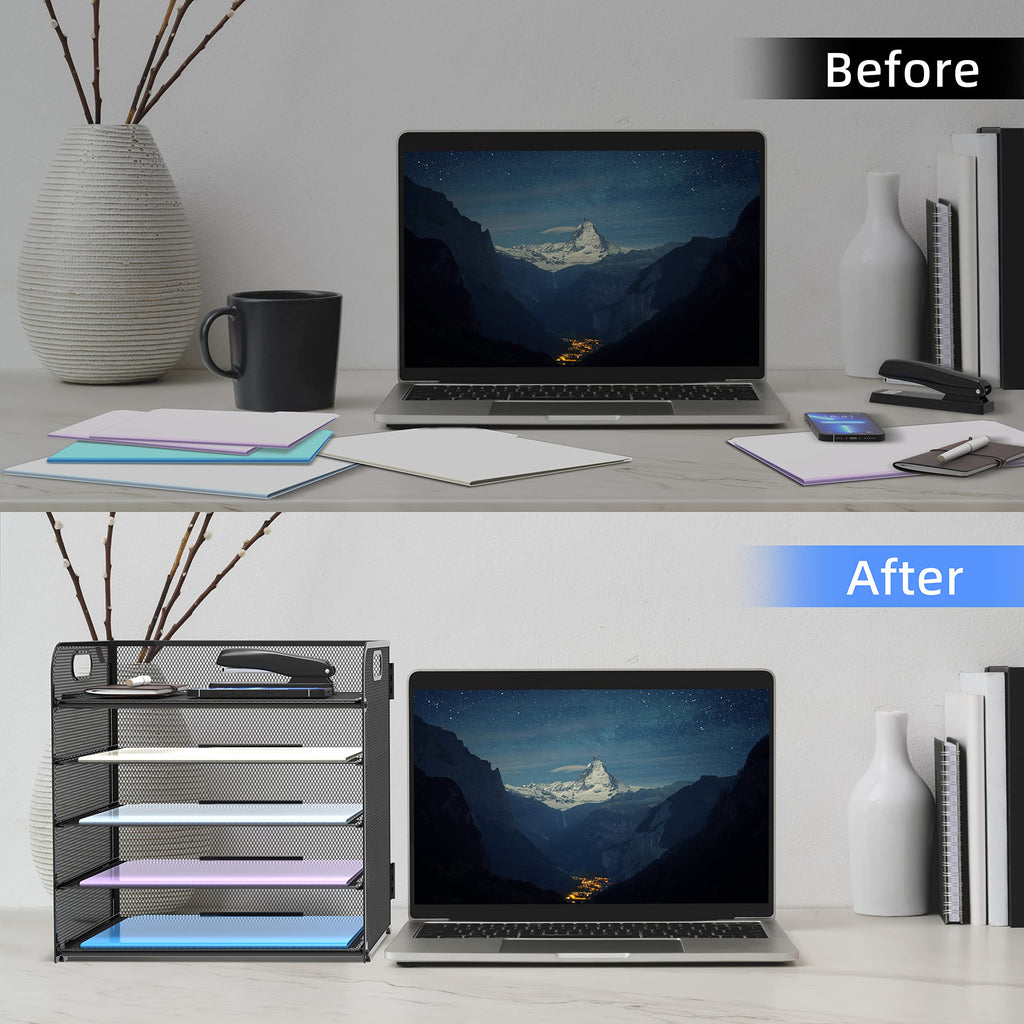 Supeasy 2 Pack 5-Tier Desk Organizer