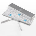 Tri-folding foldable Bluetooth Wireless Keyboard Aluminum Housing for iPad 7 8 9 iPhone 11 12 13 14 Z Fold 4 MateXS MiX Fold
