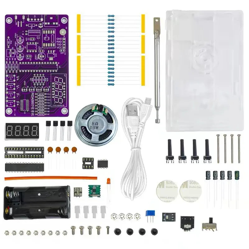 DIY FM Radio Electronic Kit 87-108MHz Adjustable Frequency Digital