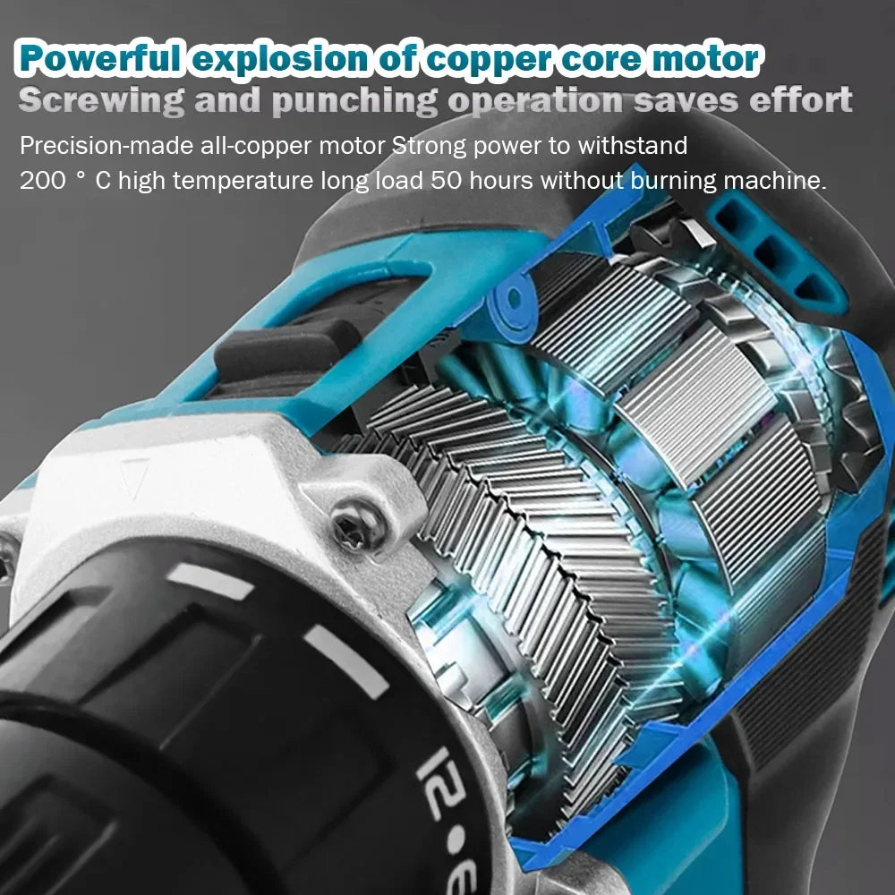 Makita DDF487 10mm brushless 18V lithium rechargeable impact drill household hand drill high torque electric screwdriver