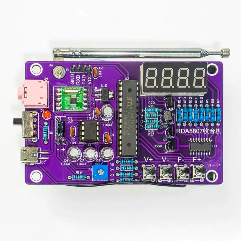 DIY FM Radio Electronic Kit 87-108MHz Adjustable Frequency Digital