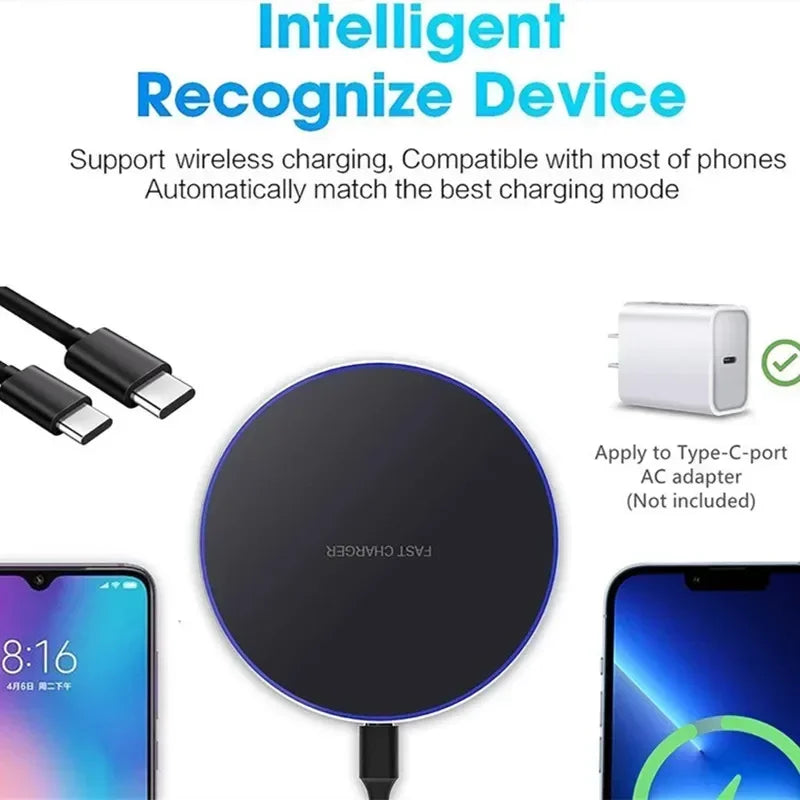 Wireless Charger Pad for gadgets (All Phones Compatible)