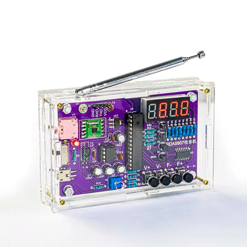DIY FM Radio Electronic Kit 87-108MHz Adjustable Frequency Digital