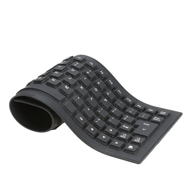 Waterproof Silicone Keyboard Foldable Flexible USB Dust & Dirtproof